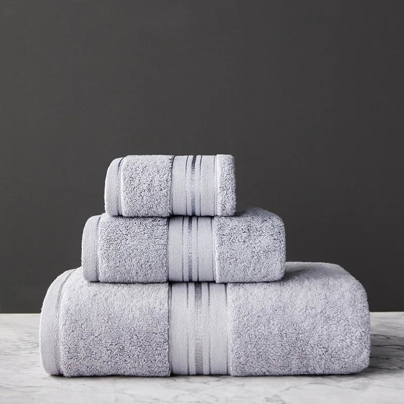 Egyptian Cotton Stripe Towel Set