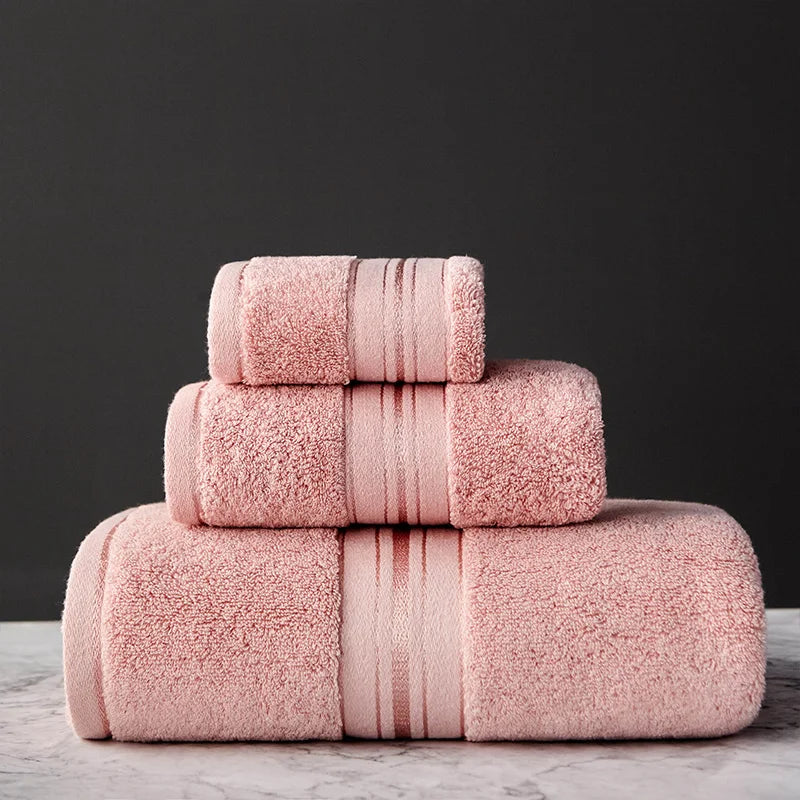 Egyptian Cotton Stripe Towel Set