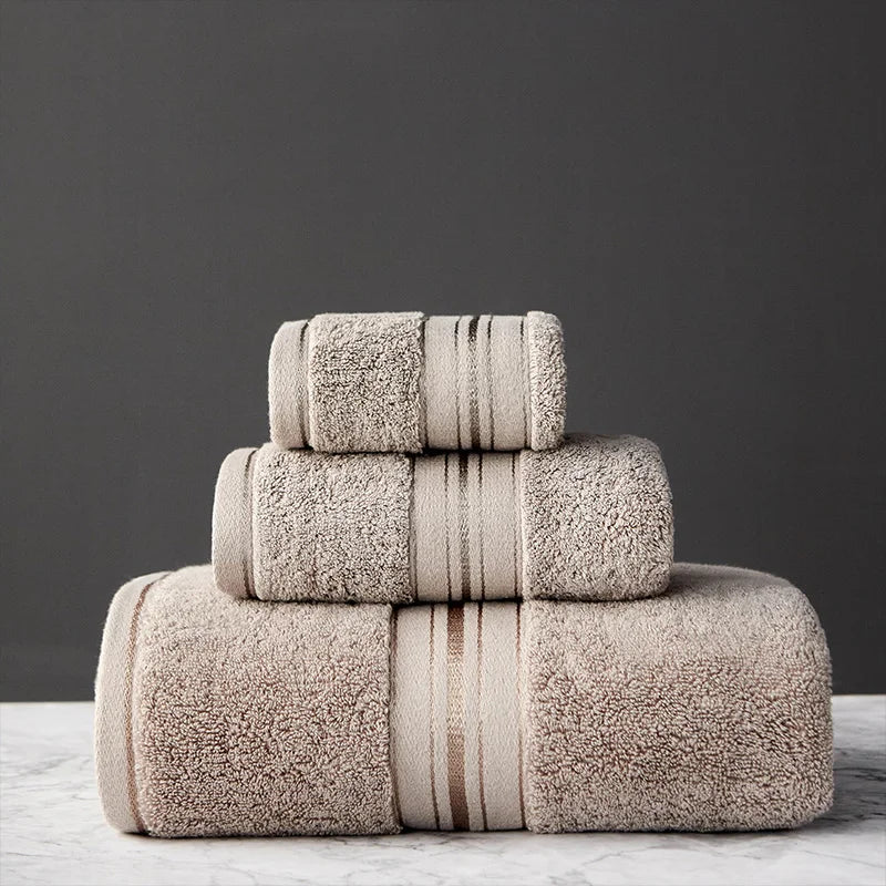 Egyptian Cotton Stripe Towel Set