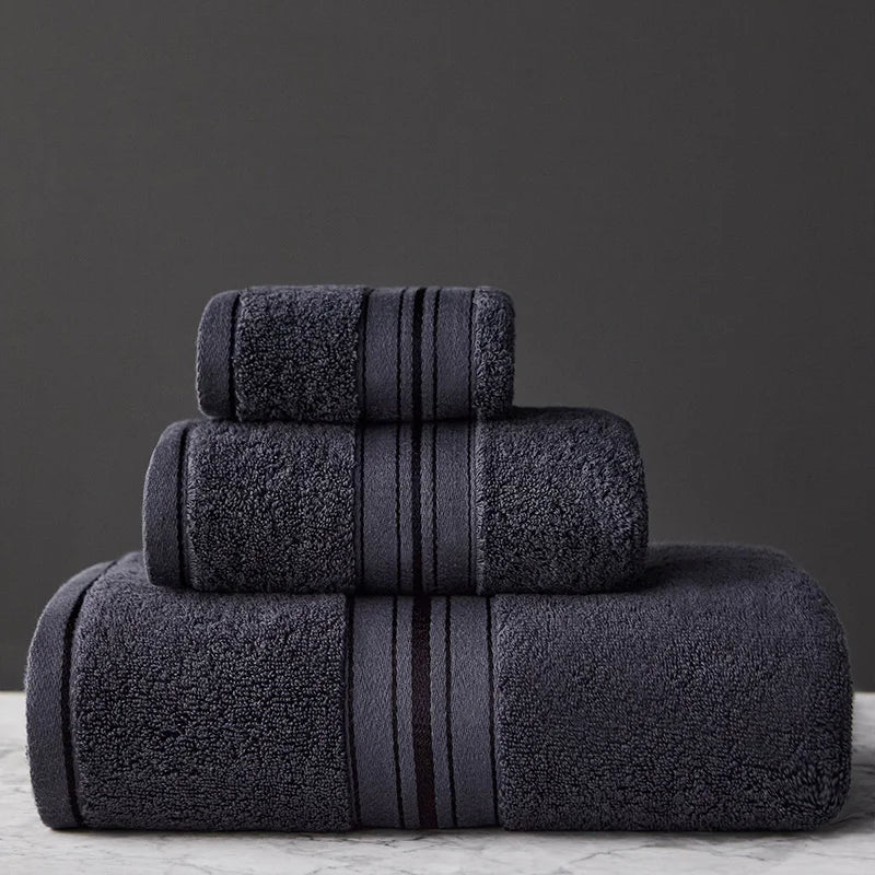 Egyptian Cotton Stripe Towel Set