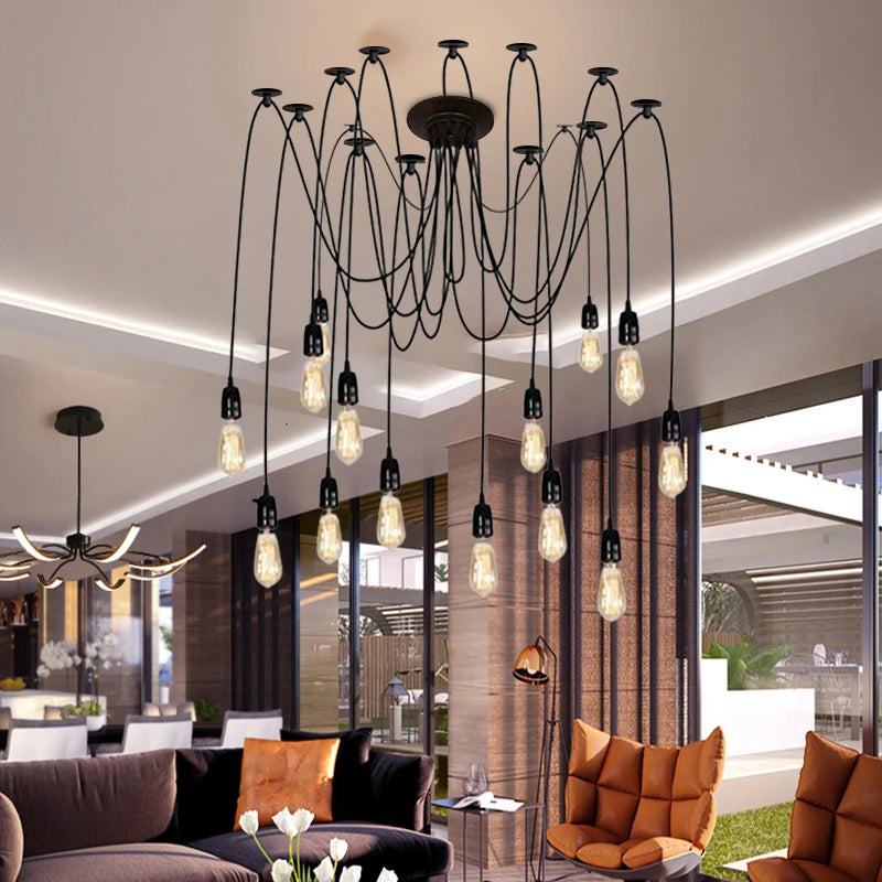 Retro Spider Chandelier Pendant Light