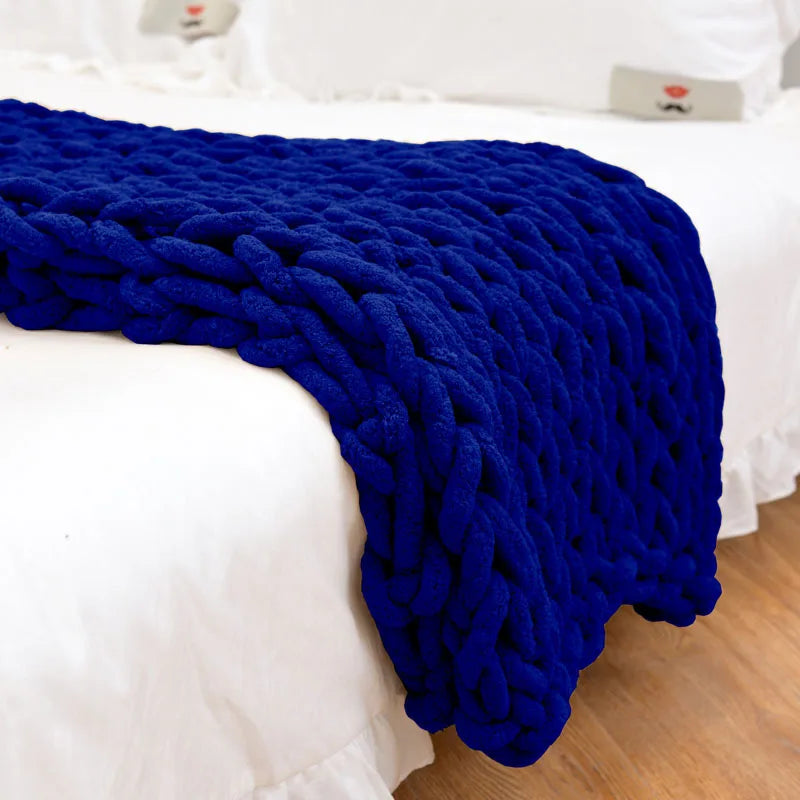 Chunky Knit Chenille Blanket