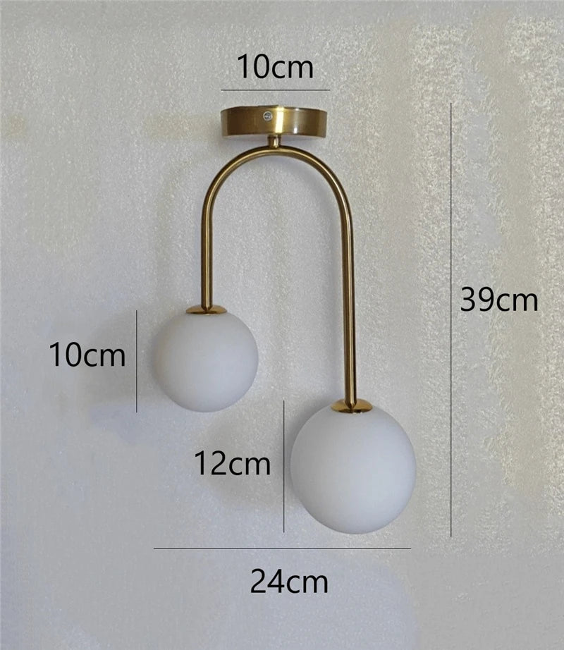 Nordic Glass Ball Ceiling Light
