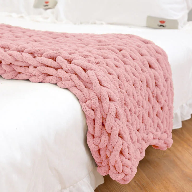 Chunky Knit Chenille Blanket
