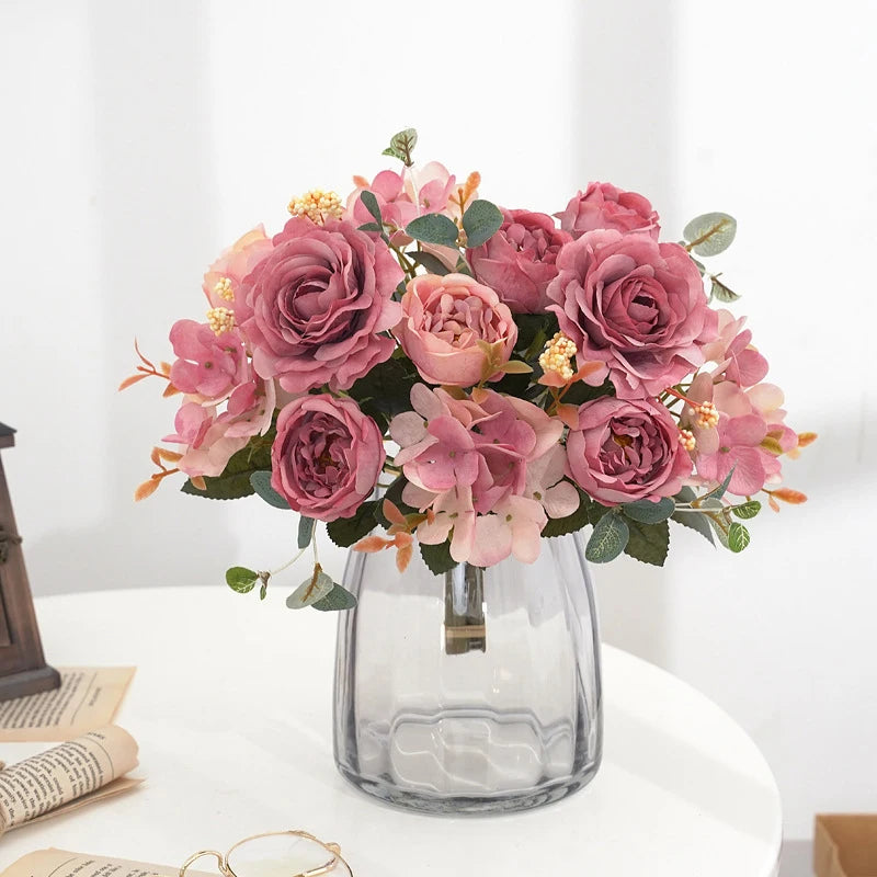 Vintage Silk Rose & Peony Bouquets