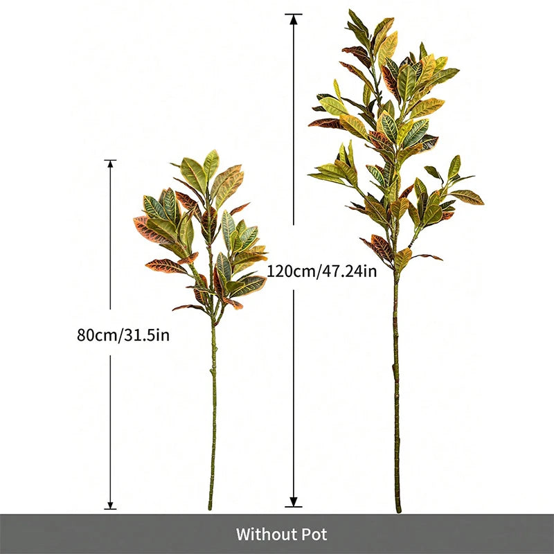 Artificial Tropical Magnolia Leaf Branch