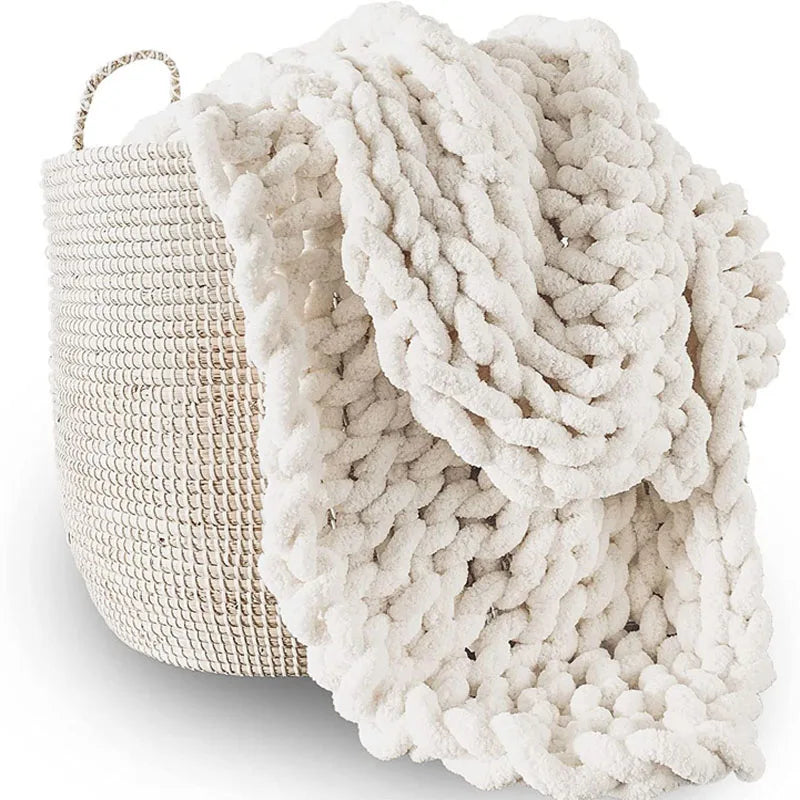 Chunky Knit Chenille Blanket