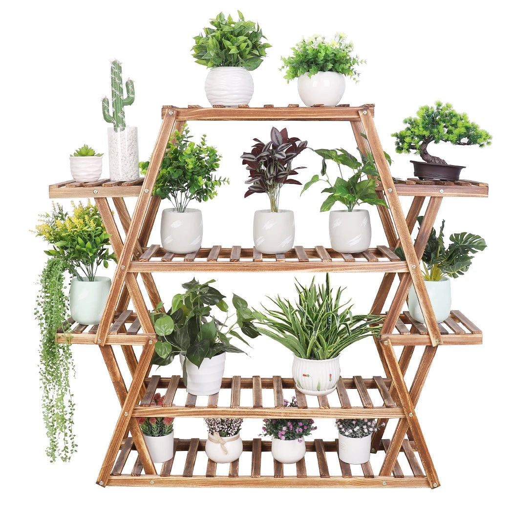 Extra-Large 8-Tier Wooden Plant Stand