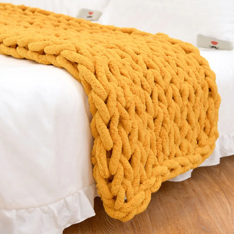 Chunky Knit Chenille Blanket