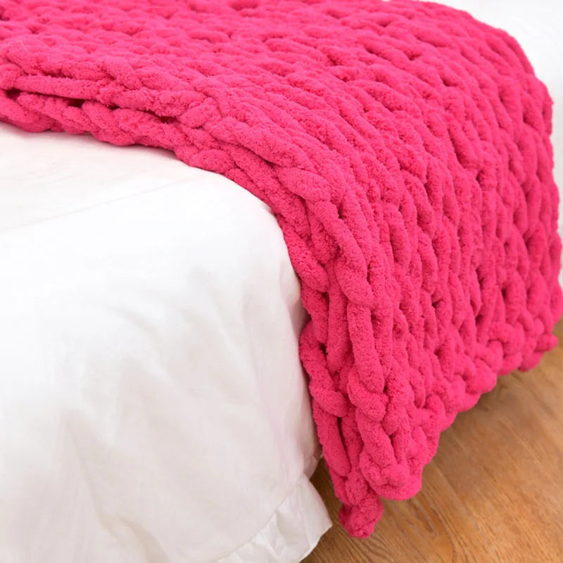 Chunky Knit Chenille Blanket