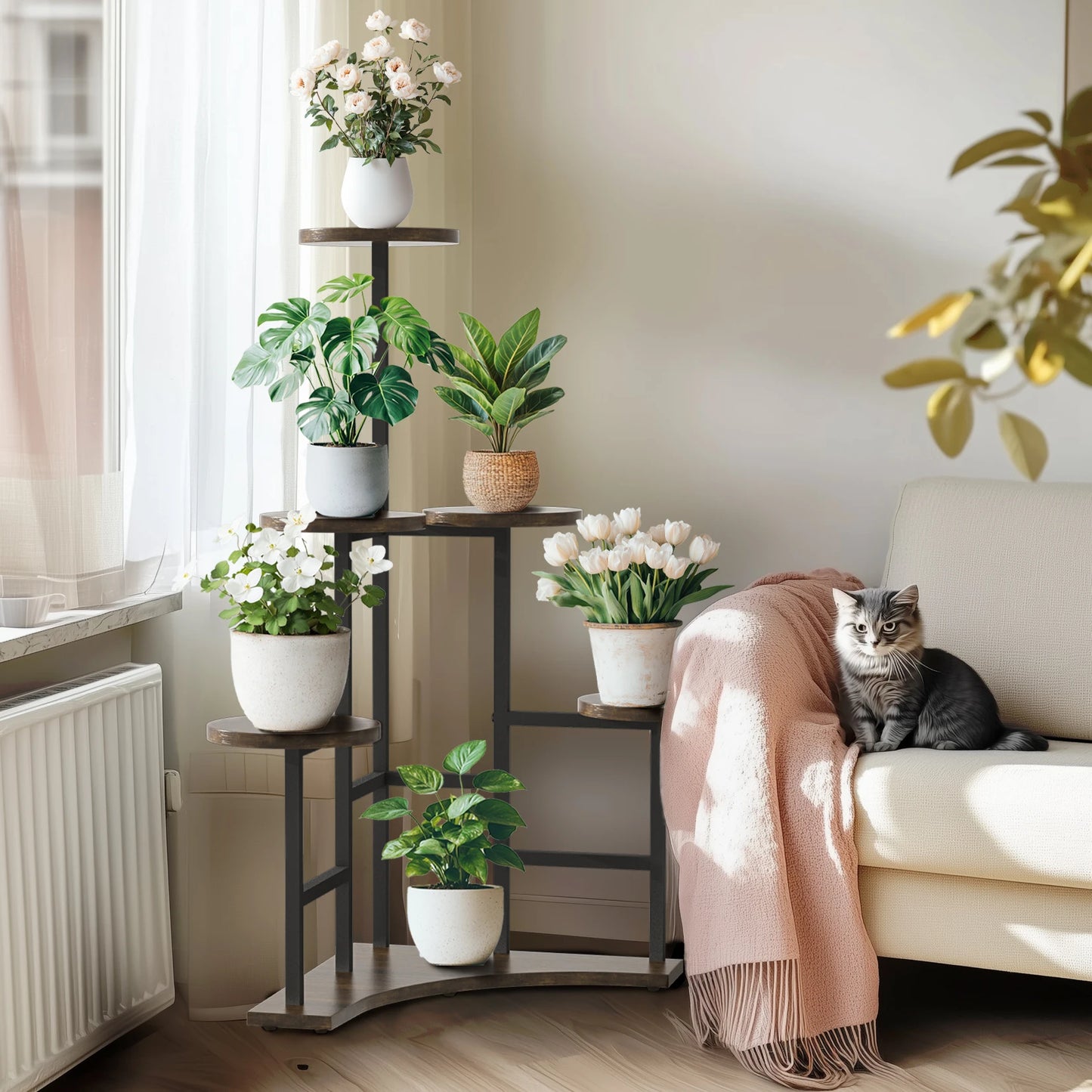 6-Tier Corner Plant Display Stand