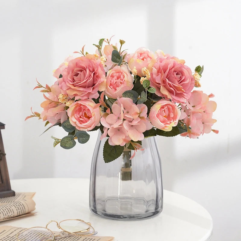 Vintage Silk Rose & Peony Bouquets