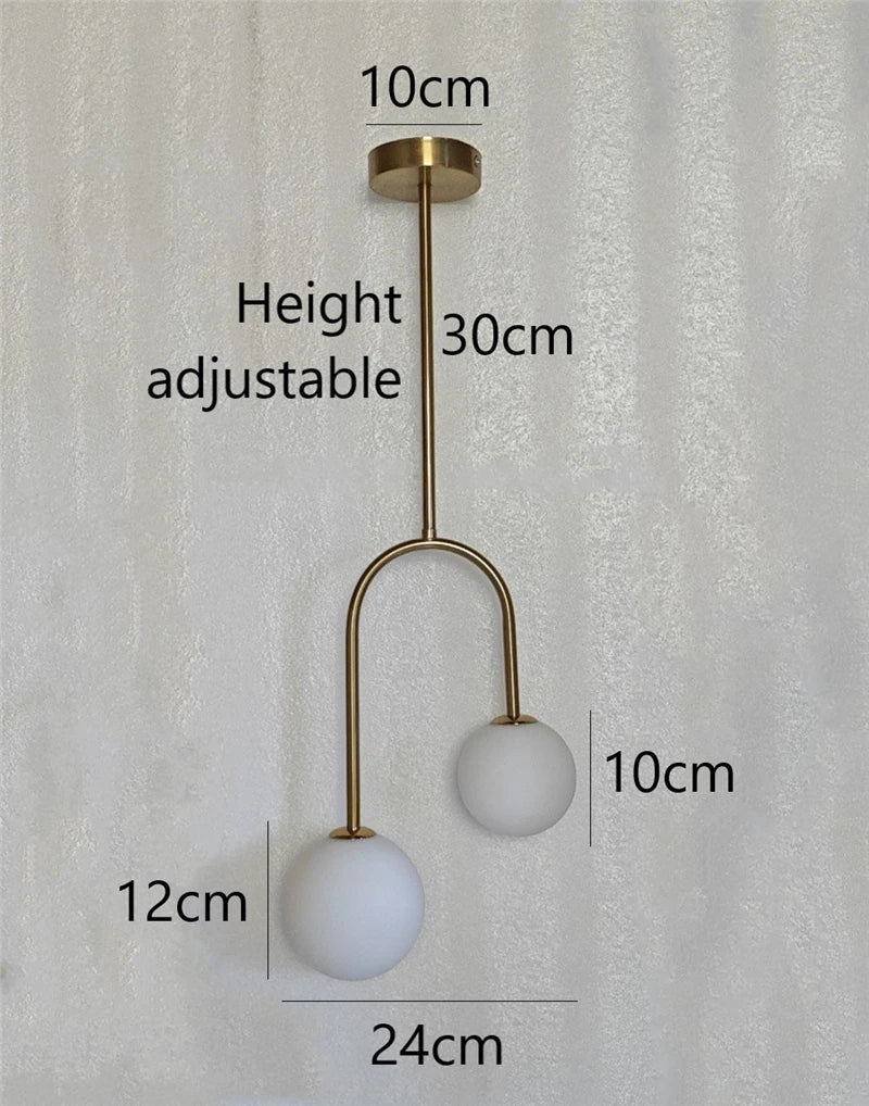 Nordic Glass Ball Ceiling Light