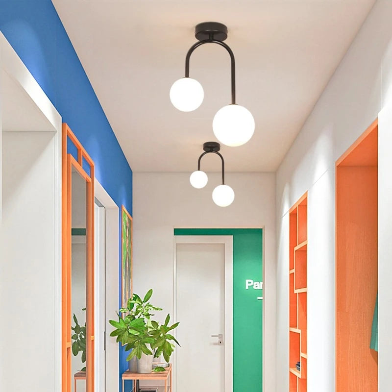 Nordic Glass Ball Ceiling Light