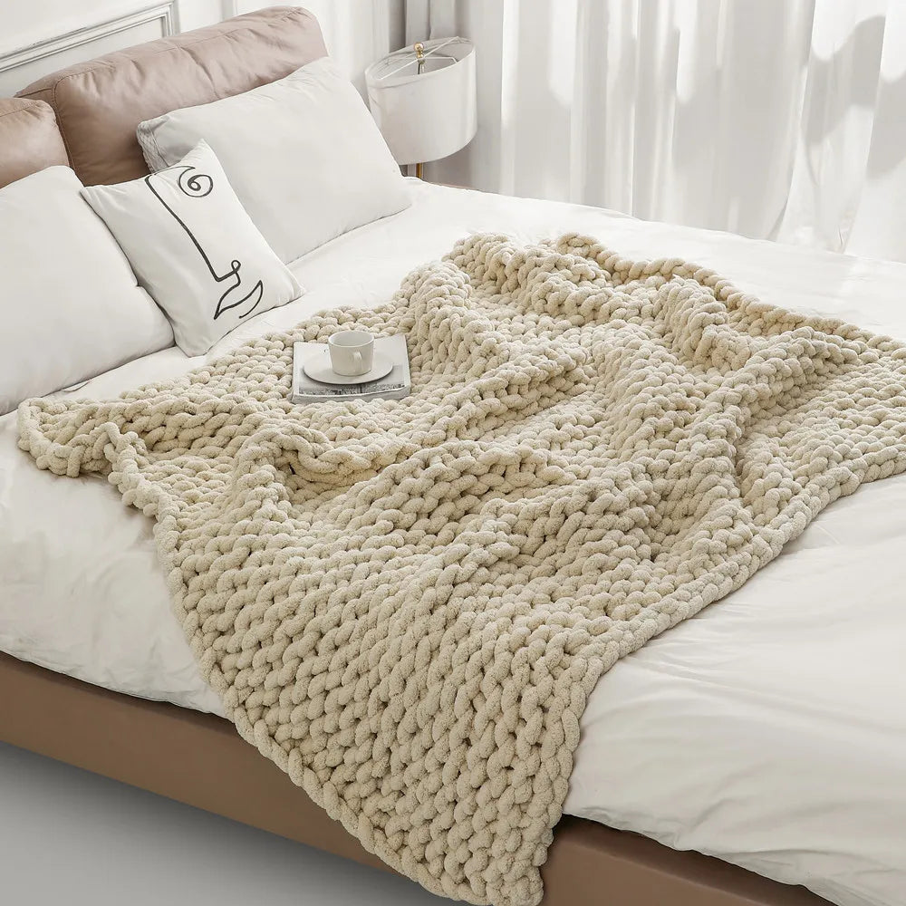 Chunky Knit Chenille Blanket