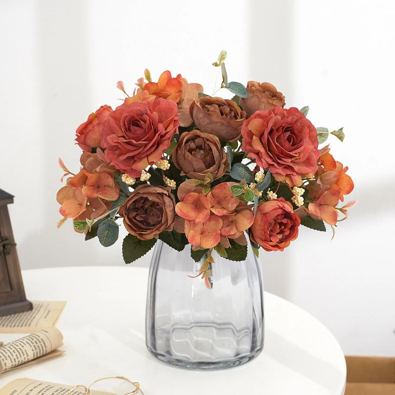 Vintage Silk Rose & Peony Bouquets