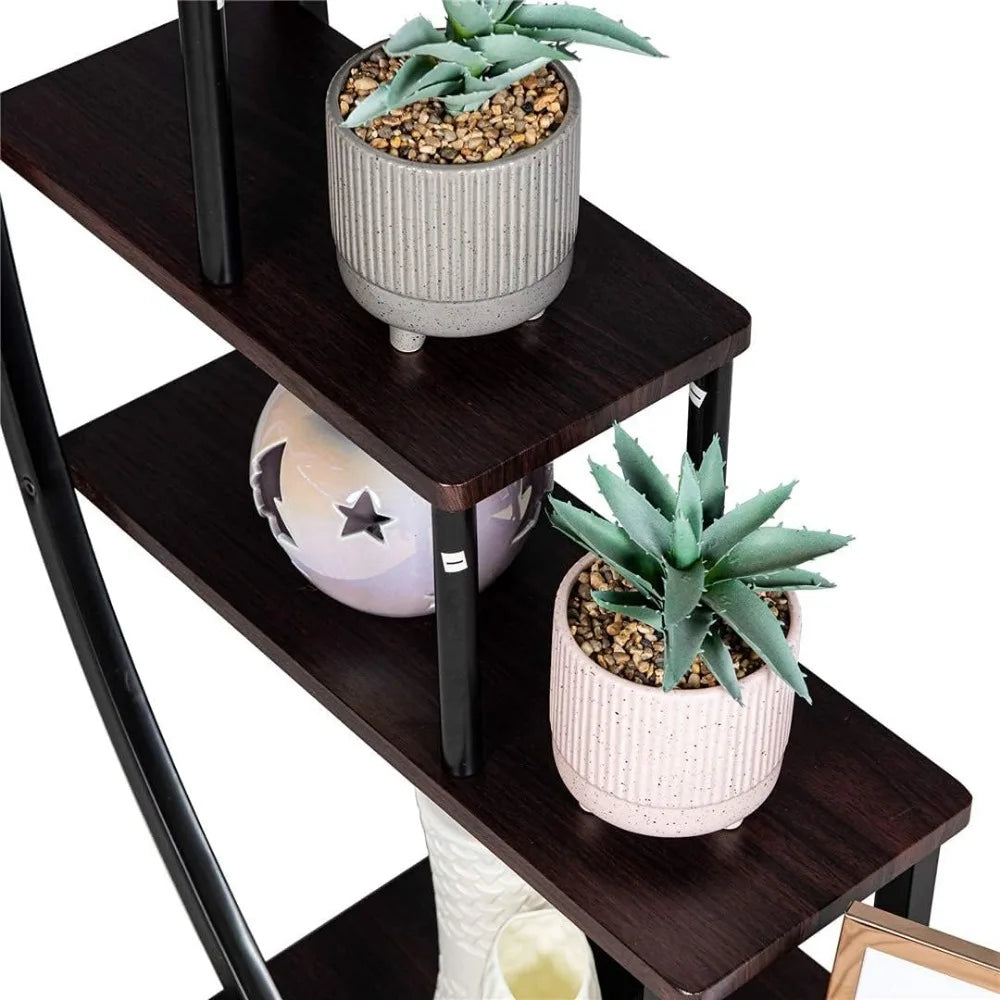 5-Tier Metal Half-Moon Plant Stand