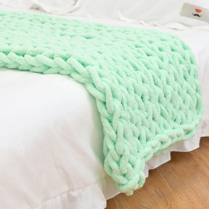 Chunky Knit Chenille Blanket