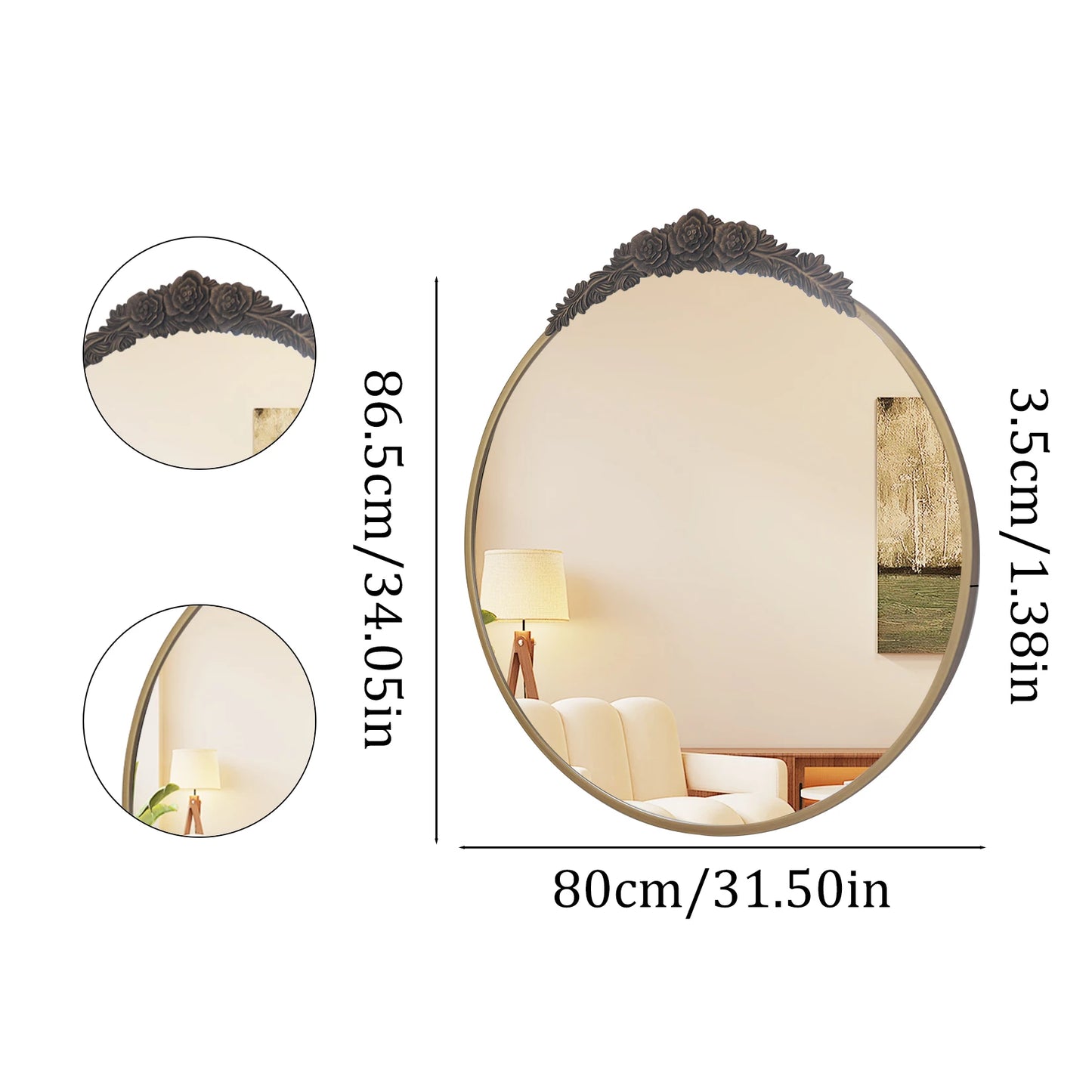 Vintage Baroque Wall Mirror