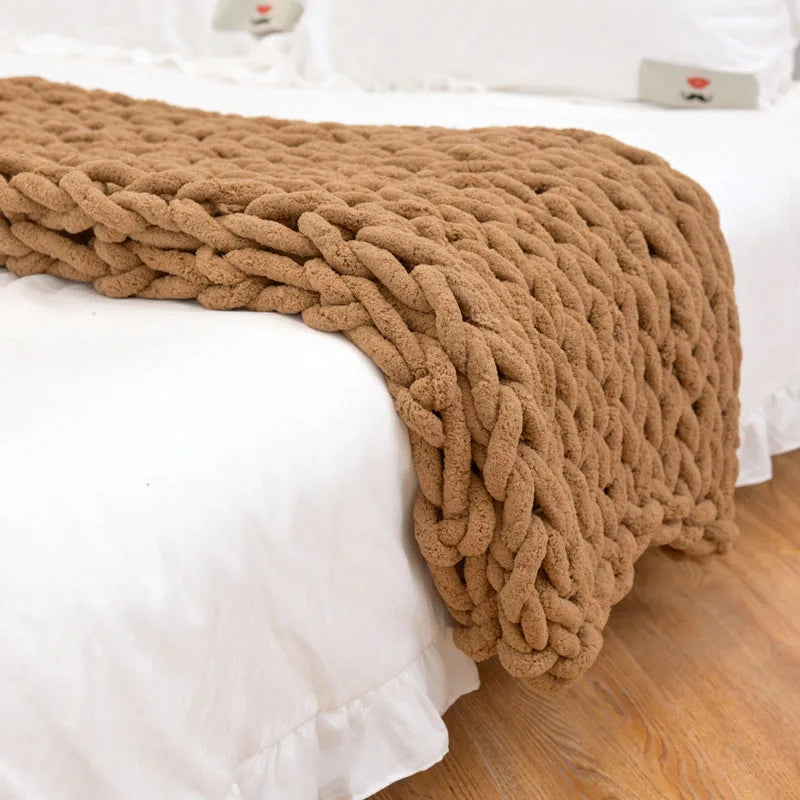 Chunky Knit Chenille Blanket