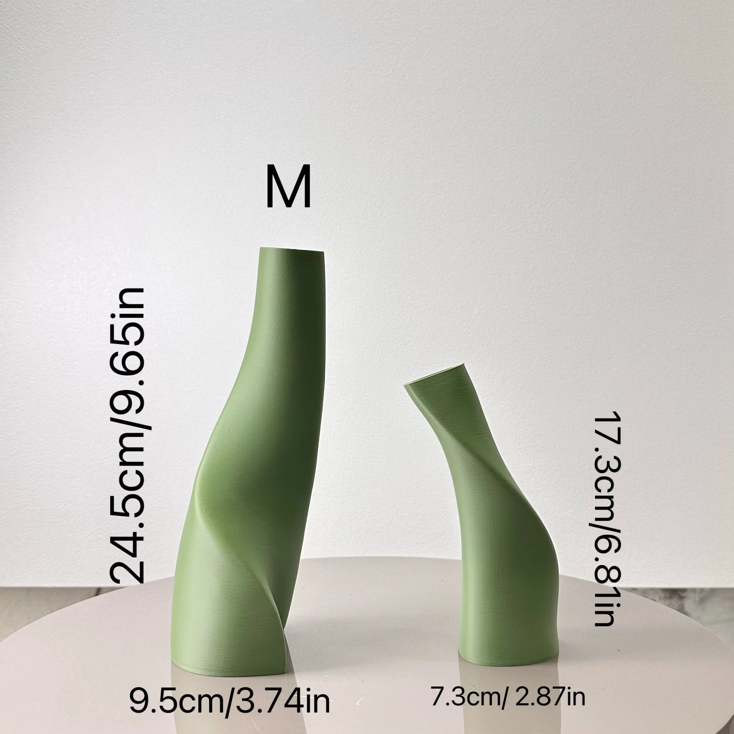 2-Piece Modern Double Vase Set