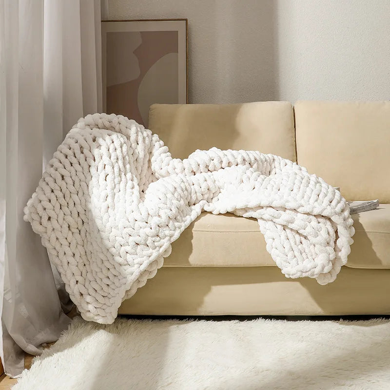 Chunky Knit Chenille Blanket