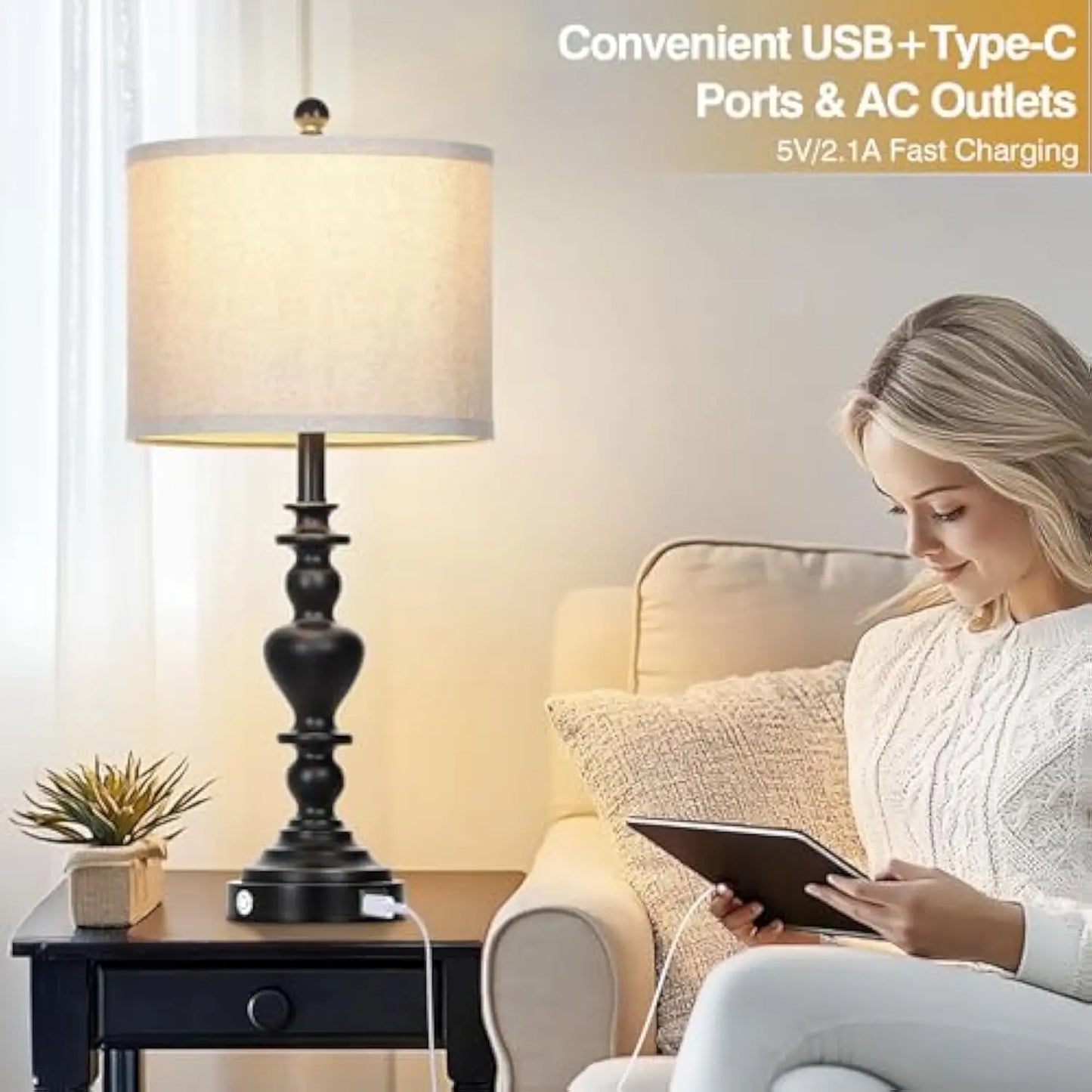Dimmable Farmhouse Table Lamps