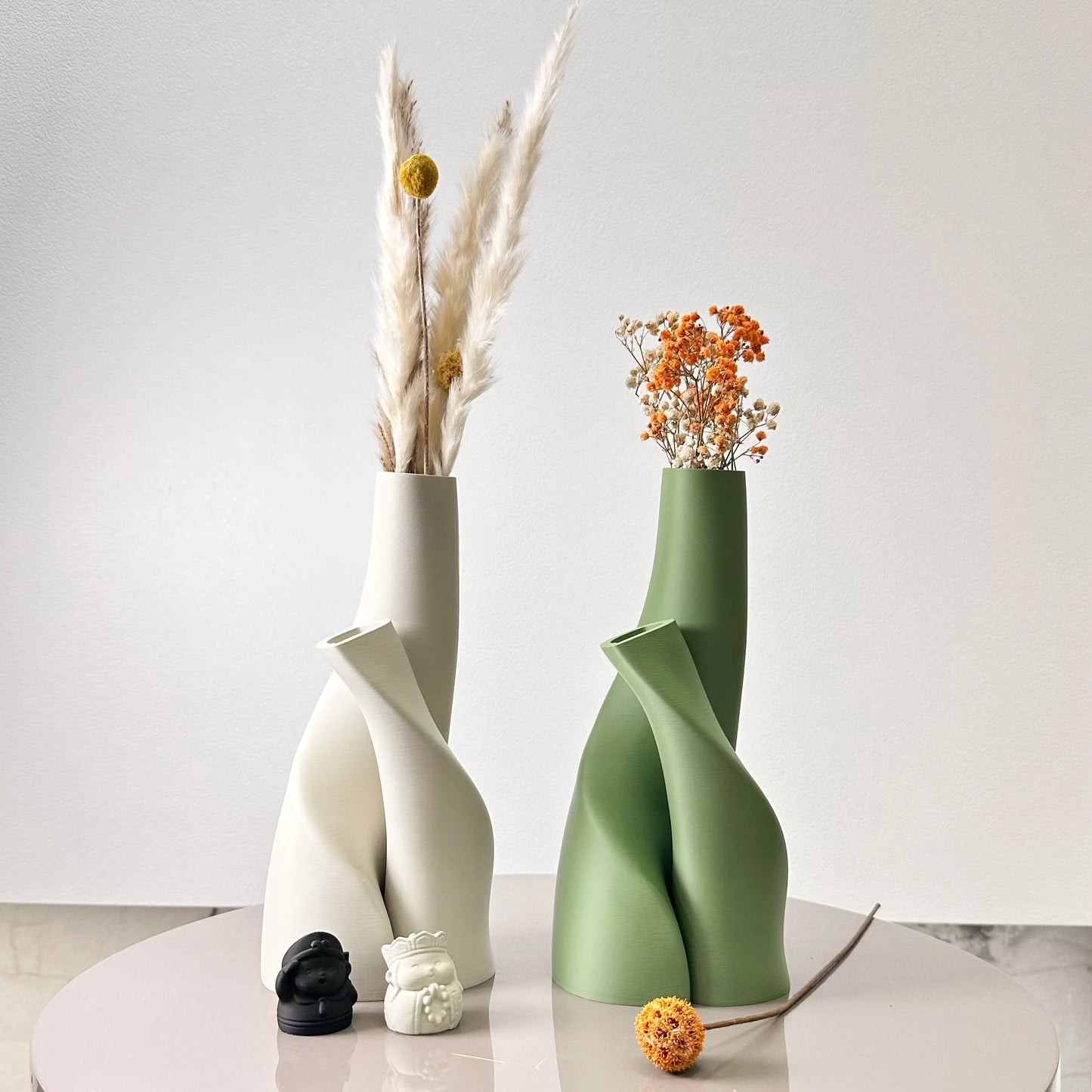 2-Piece Modern Double Vase Set
