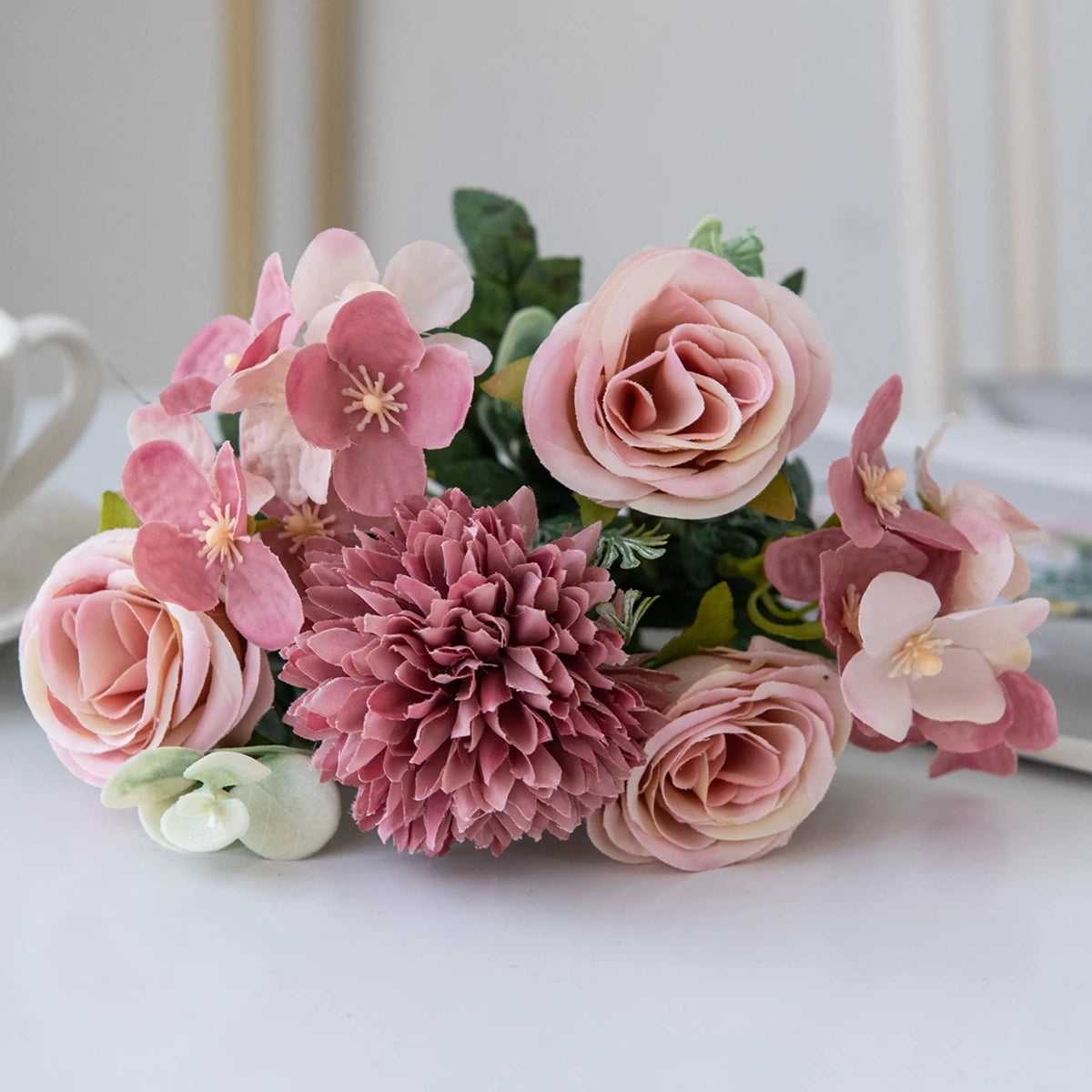 Vintage Silk Rose & Peony Bouquets