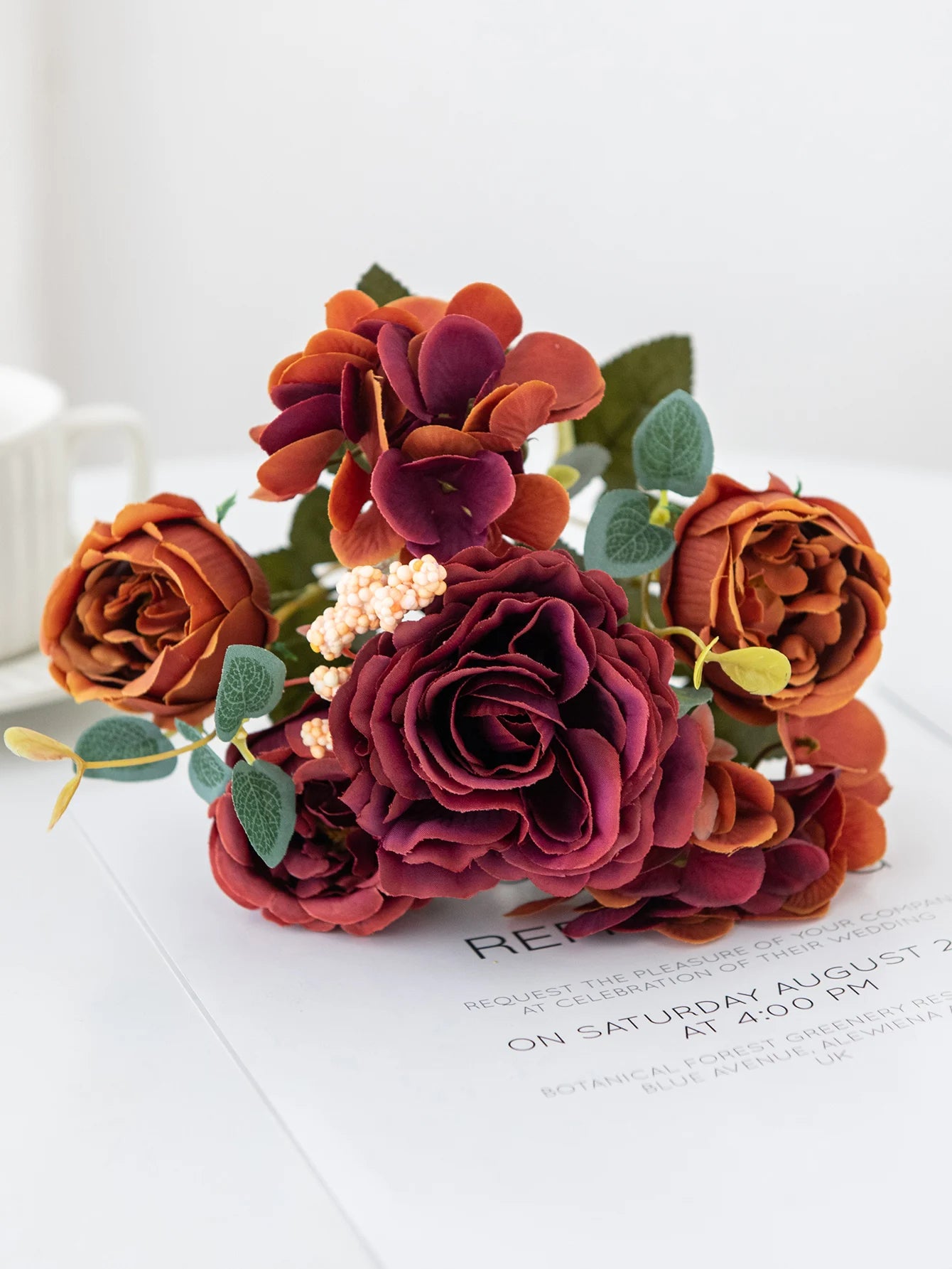 Vintage Silk Rose & Peony Bouquets