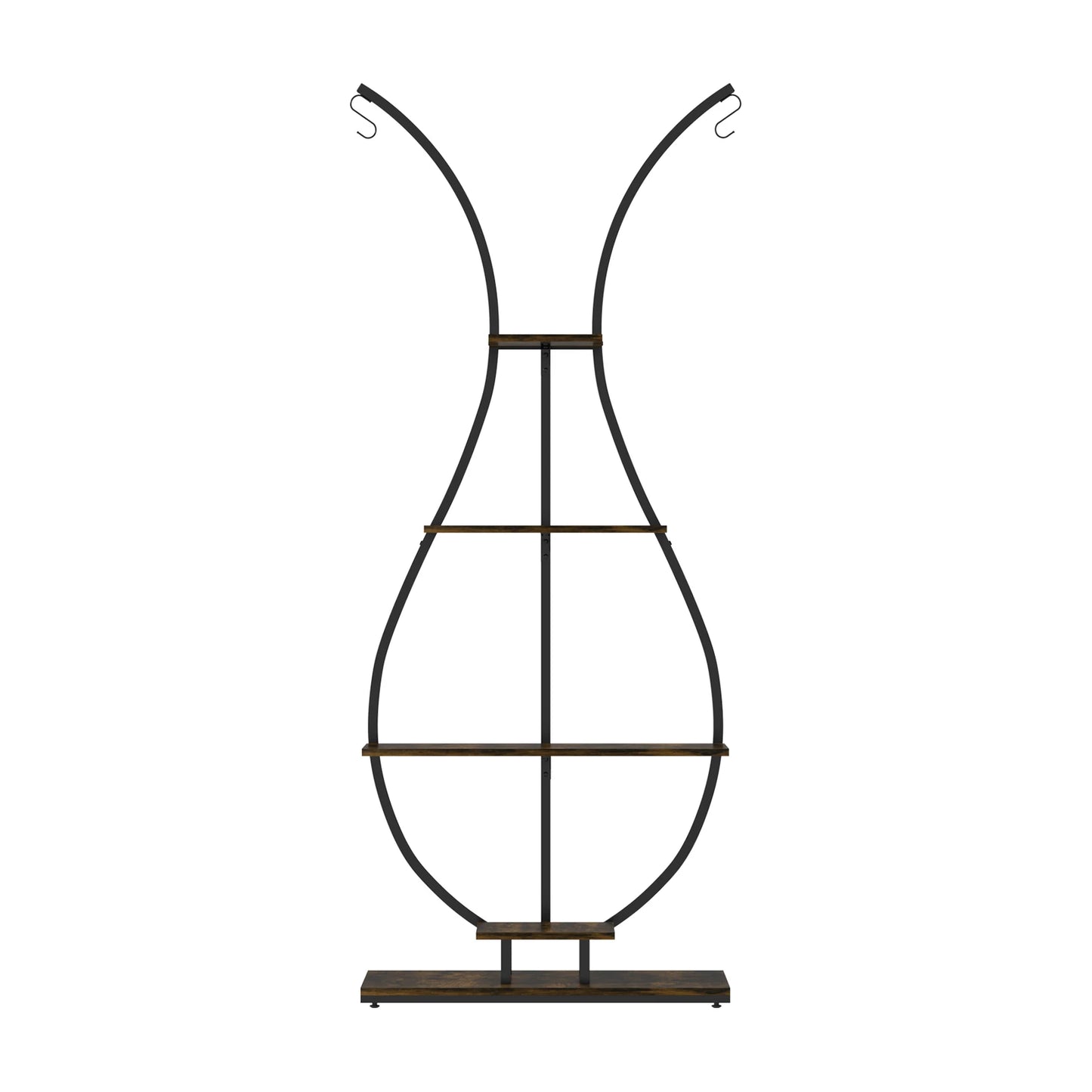 Vase-Shaped 5-Tier Metal Plant Stand