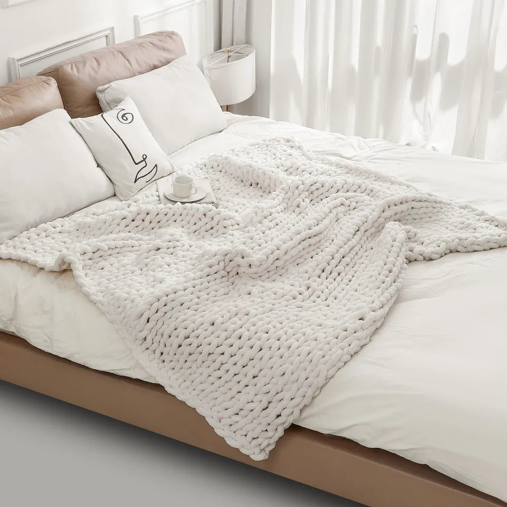Chunky Knit Chenille Blanket