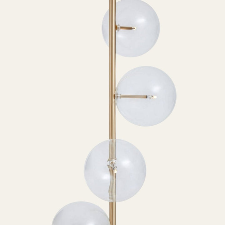 Abira 5 Light White Marble Floor Lamp