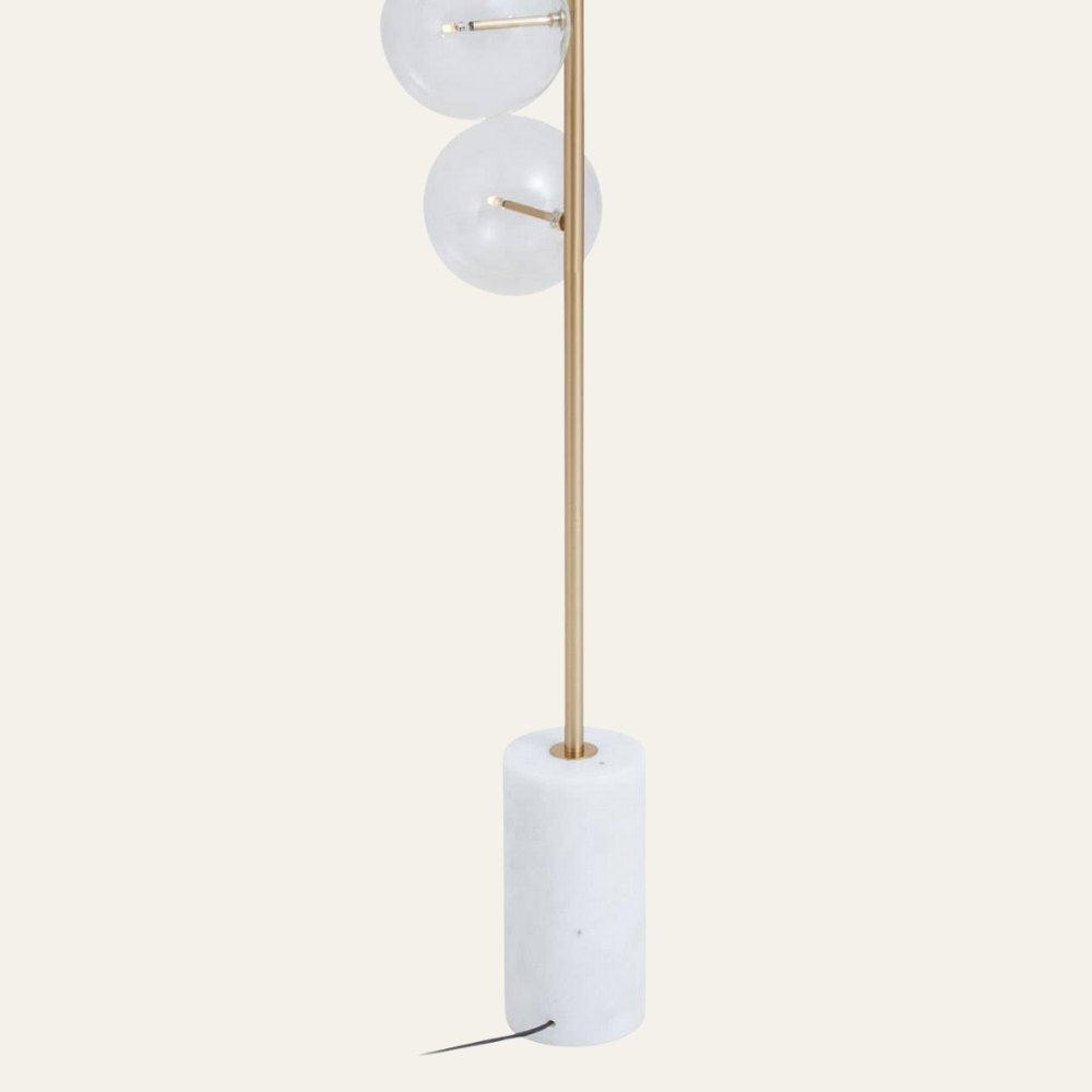 Abira 5 Light White Marble Floor Lamp