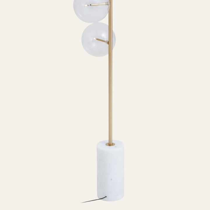 Abira 5 Light White Marble Floor Lamp