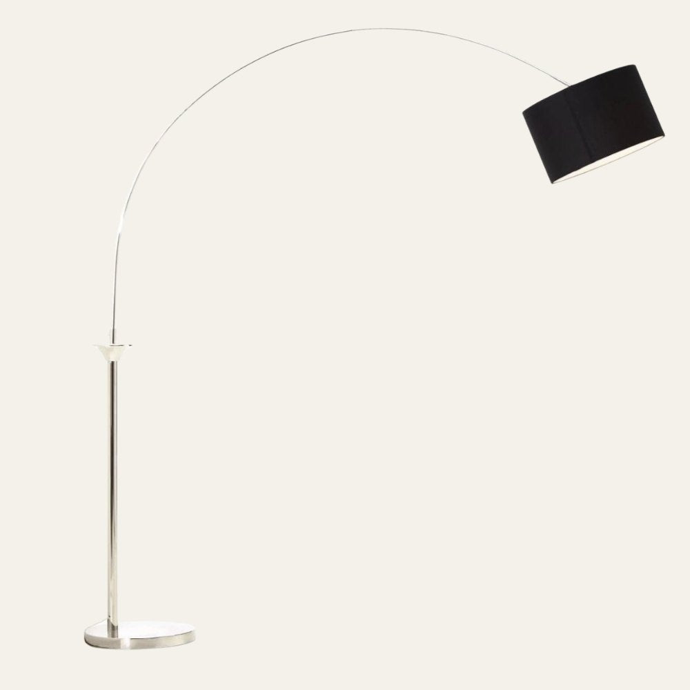 Hubert Satin Nickel Floor Lamp
