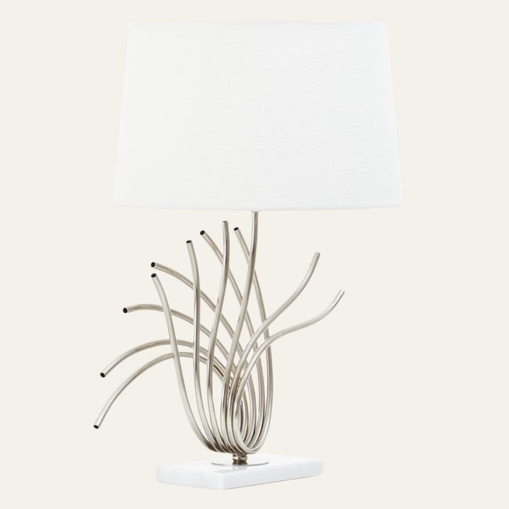 Zaha Brushed Chrome Table Lamp