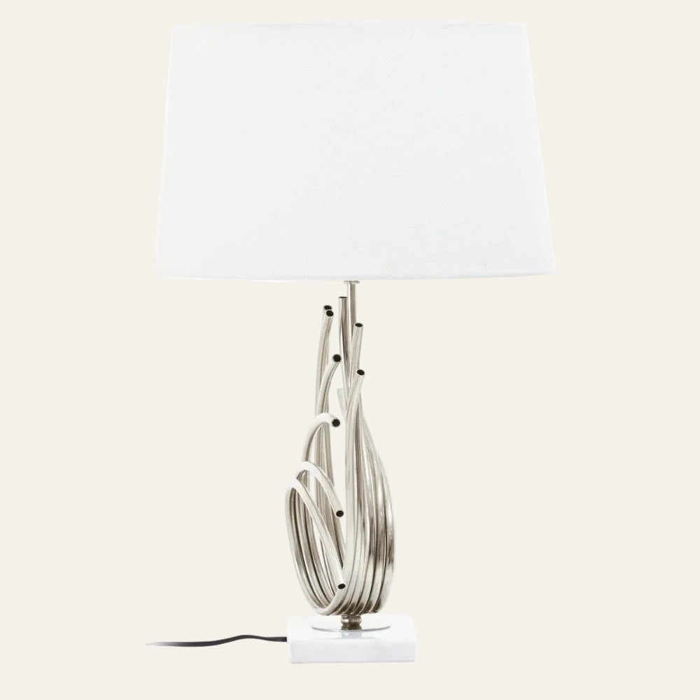 Zaha Brushed Chrome Table Lamp