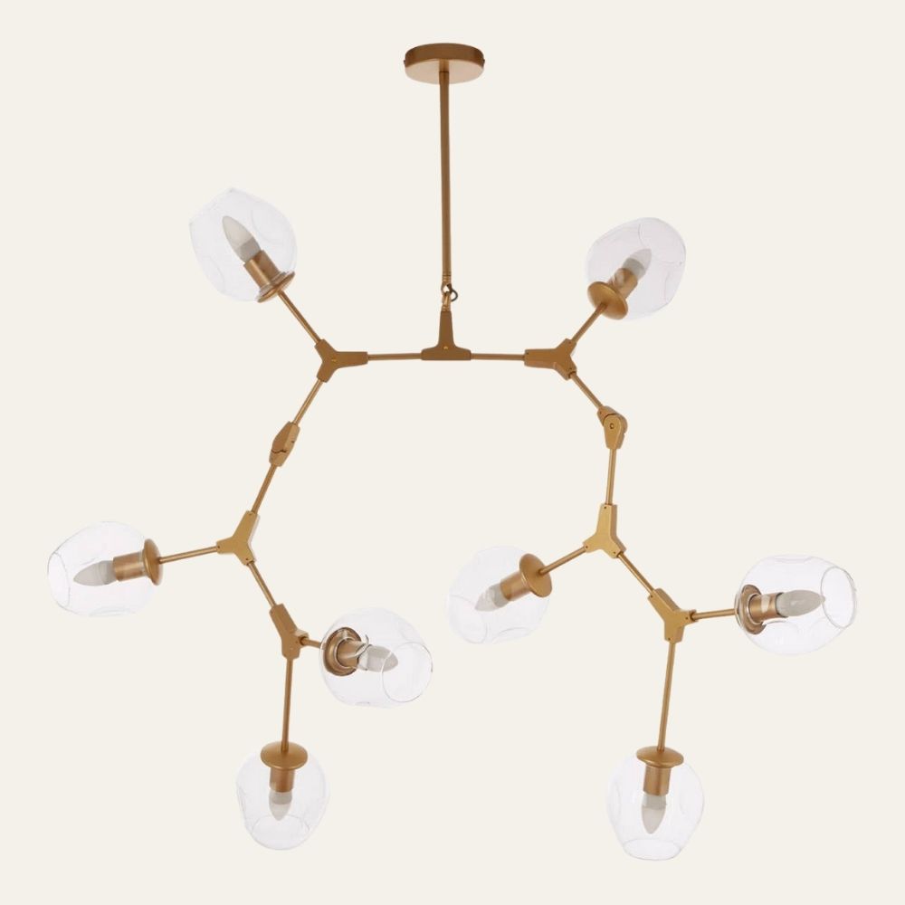 Abira 8 Arm Gold Pendant Lamp