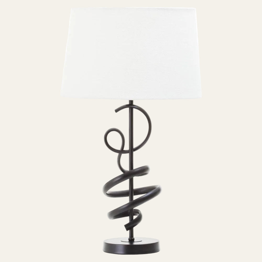Zavi Matte Black Table Lamp