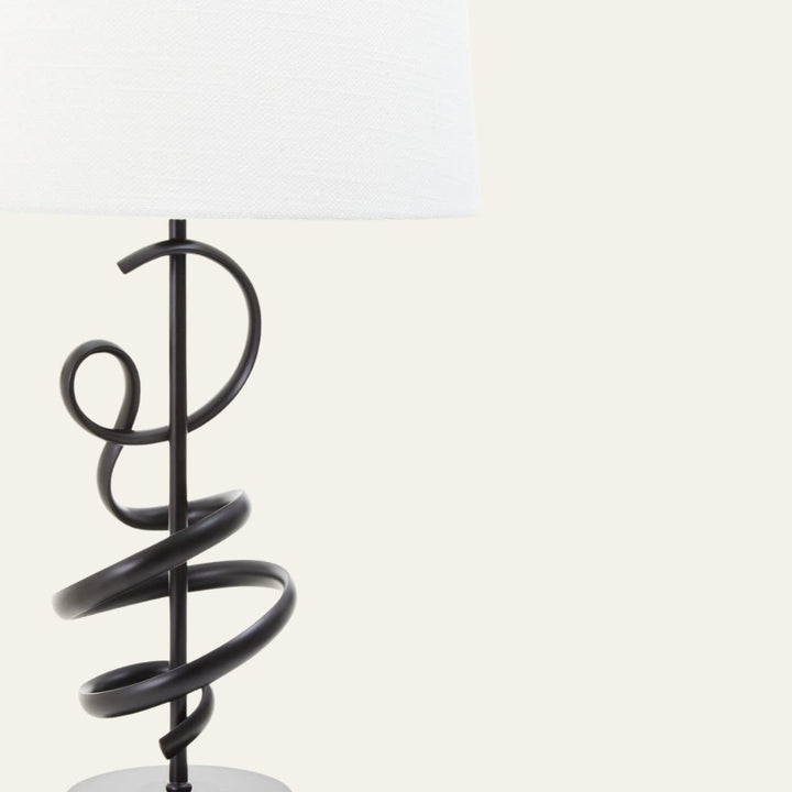 Zavi Matte Black Table Lamp