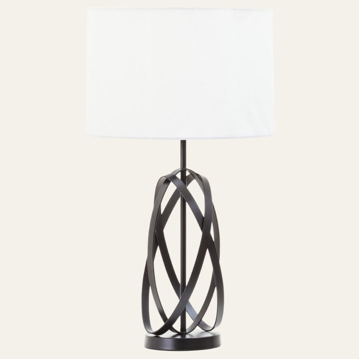 Zaina Black Cross Table Lamp