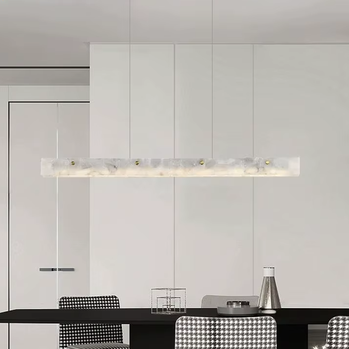 Natural Marble Linear Pendant Light