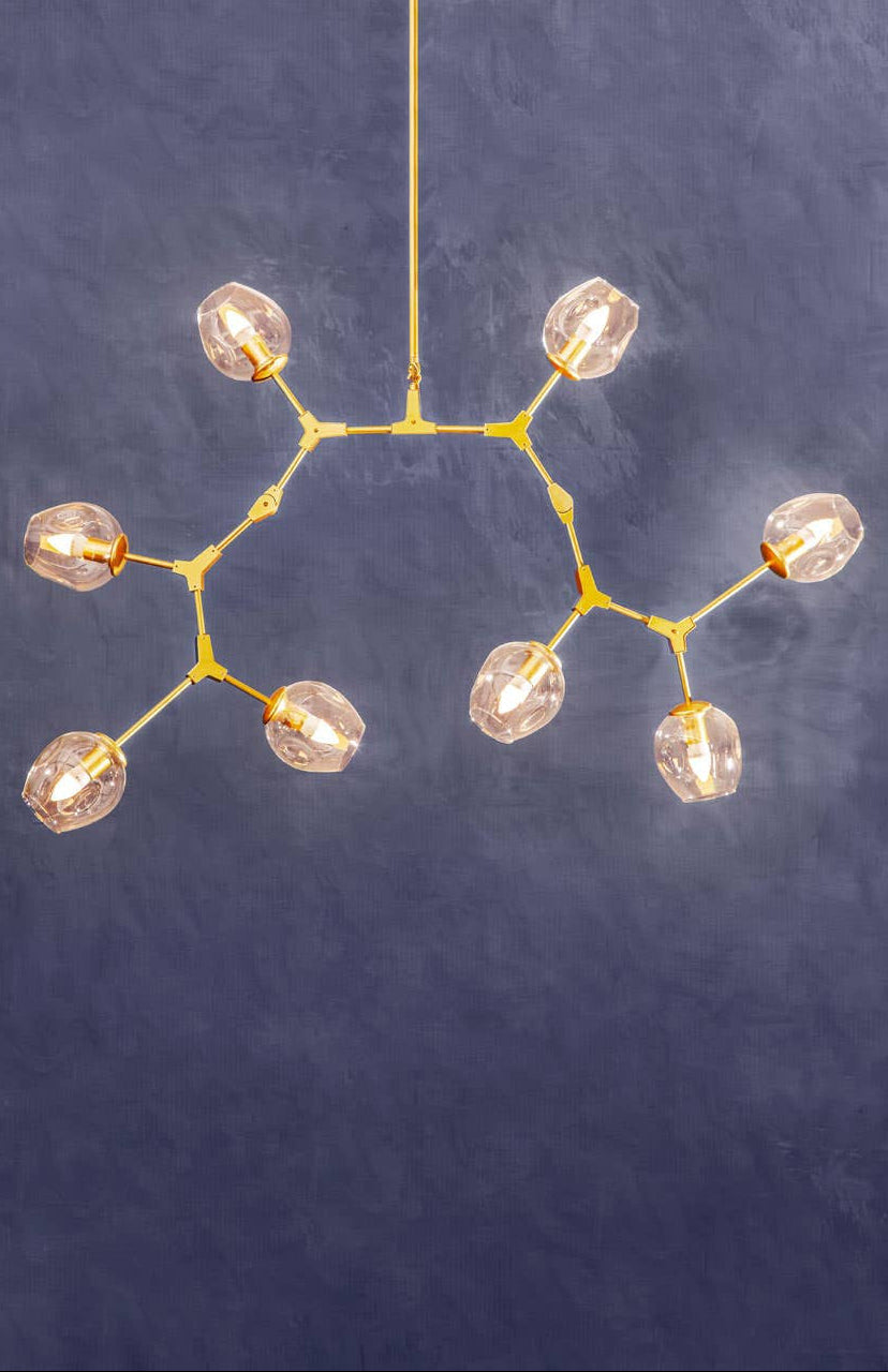 Abira 8 Arm Gold Pendant Lamp