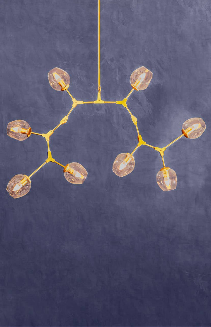 Abira 8 Arm Gold Pendant Lamp