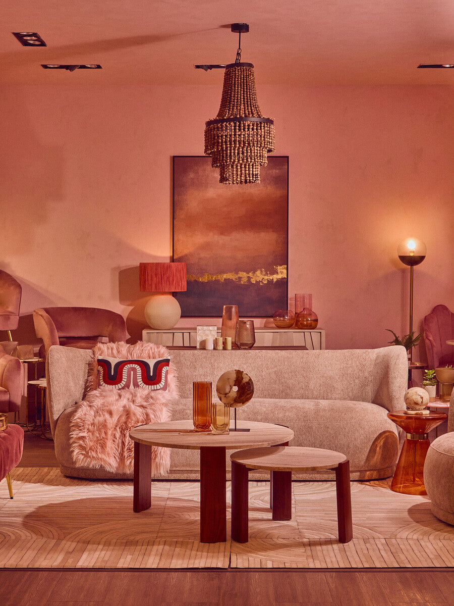 Carta Rust Raffia Table Lamp