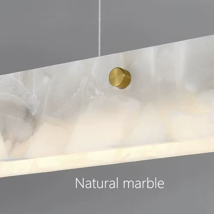 Natural Marble Linear Pendant Light