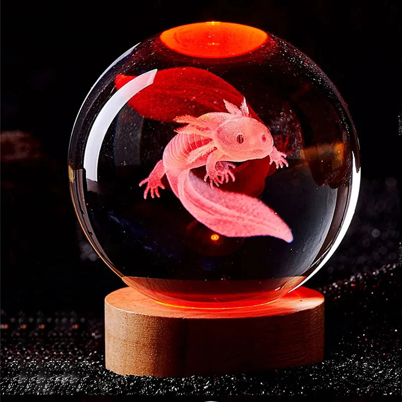 Axolotl Crystal Ball Light