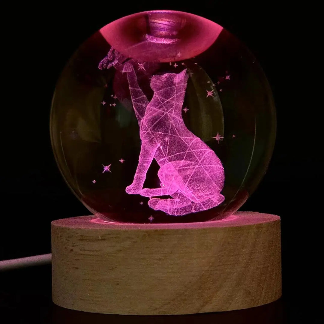 Cat Crystal Ball Light