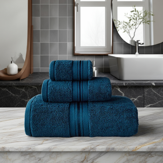 Egyptian Cotton Stripe Towel Set